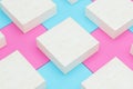 Square platform with solid color background, 3d rendering Royalty Free Stock Photo