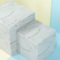 Square platform with solid color background, 3d rendering Royalty Free Stock Photo