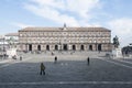 Square plebiscite with the royal palace naples campania Italy europe Royalty Free Stock Photo