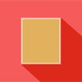 Square postage stamp icon, flat style Royalty Free Stock Photo