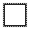Square Postage Stamp Silhouette Border Vector Royalty Free Stock Photo