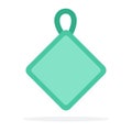 Square potholder for oven vector flat isolated