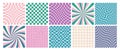 Square psychedelic checkerboards, groovy checkered seamless pattern with distorted grid tile