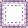 Square, purple pattern on a white background Royalty Free Stock Photo