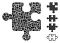 Square Puzzle Detail Icon Vector Collage