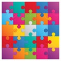 Square puzzle - 25 parts