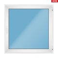 Square PVC window with one sash