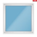 Square PVC window with one sash Royalty Free Stock Photo