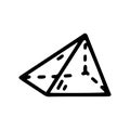 square pyramid line vector doodle simple icon Royalty Free Stock Photo