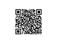 A square qr code with alignment markers and a black and white pattern Royalty Free Stock Photo