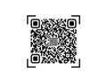 A square qr code centered on a white background with corner markers and a smaller inner qr code Royalty Free Stock Photo