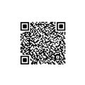 Square qr code on white background isolated on white background Royalty Free Stock Photo