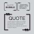 Square Quote bubble. Royalty Free Stock Photo