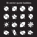 Square quote text bubbles set Royalty Free Stock Photo