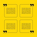 Square quote text bubbles. Royalty Free Stock Photo