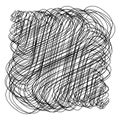 Square, rectangle scribbling, sketchy, sketch doodle lines element. Random wavy, billowy, waving lines
