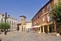 Square and Romanesque church of Satiago, Carrion de los Condes, Palencia province Royalty Free Stock Photo