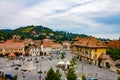 Square in Romania (Brashov) Royalty Free Stock Photo