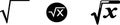 square root icon isolated on background