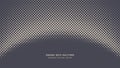Square Rounded Dots Half Tone Pattern Arc Border Vector Abstract Background