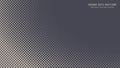 Square Rounded Dots Halftone Pattern Radial Border Vector Abstract Background