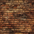 A Square Rustic Brick Wall Pattern Tile Royalty Free Stock Photo