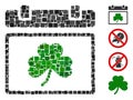 Square Saint Patrick Calendar Day Icon Vector Mosaic