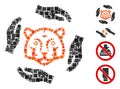 Square Save Tigers Icon Vector Mosaic