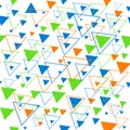 Multicolored simple triangles. Seamless background. Vector illustration Royalty Free Stock Photo