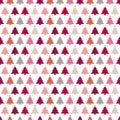 Seamless Pattern Christmas Trees With Stars Pink Red Orange Beige Royalty Free Stock Photo