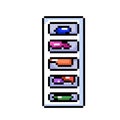 Sectioned watercolor palette pixel art drawing