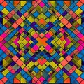 Square Serenade: An image of a geometric pattern created with squares, in a mix of bold and muted colors5, Generative AI