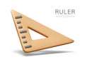 Square set, drawing stationery. Triangular ruler, equipment for mathematics and geometry lessons Royalty Free Stock Photo