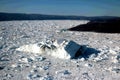 Square shape floating ice near iceberg in ilulissat, Greenland,jakobshavn