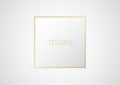 Square shape frame space for content luxury white and gold concept with pattern background