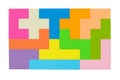 Pentomino puzzle on white Royalty Free Stock Photo
