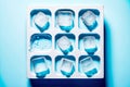 Square shape with separate cells for freezing ice cubes Royalty Free Stock Photo