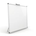 blank whiteboard isolated on a white background Royalty Free Stock Photo