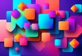 Square shapes composition geometric abstract background