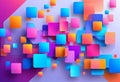 Square shapes composition geometric abstract background