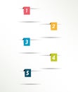 Square simply color numbered bookmarks.