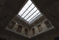 Square skylight of a colombian police museum colonial building