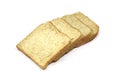 Square slice of fresh whole grain meal bread. Detailed bread texture Royalty Free Stock Photo