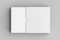 Square slipcase book mock up isolated on soft gray background. 3 Royalty Free Stock Photo