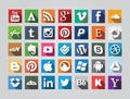 Square Social Media icons Royalty Free Stock Photo