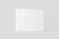 Square Softcover Book White Blank 3D Rendering Mockup