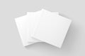 Square Softcover Book White Blank 3D Rendering Mockup