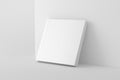 Square Softcover Book White Blank 3D Rendering Mockup