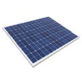 Square Solar Panel with Blue Cells and White Frame on a White Background photovoltaic Royalty Free Stock Photo