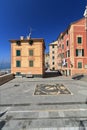 Square in Sori, Liguria, Italy Royalty Free Stock Photo